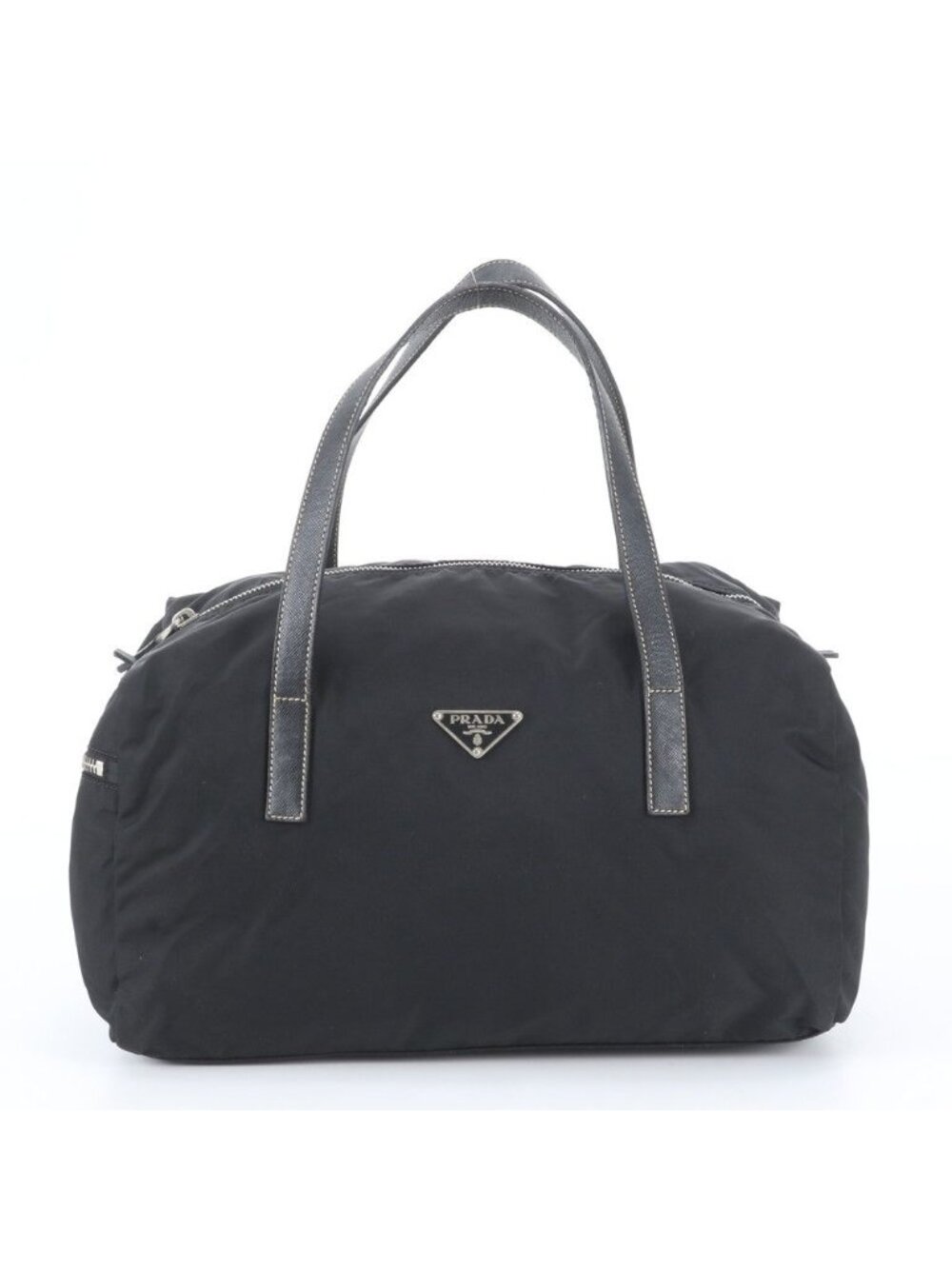 Prada Tessuto Nylon Saffiano Leather Tote